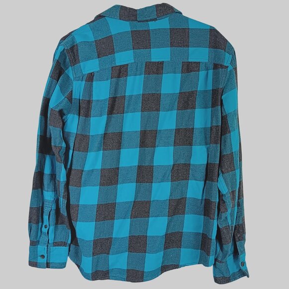 Arizona Jean Co Plaid Long Sleeve Button-Up Shirt Mens Large 100% Cotton Rugged - Picture 4 of 5